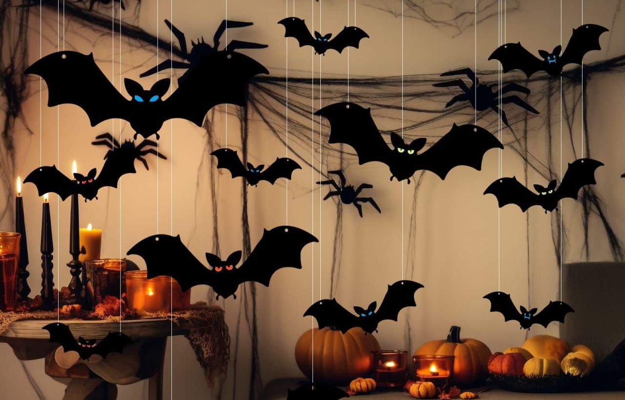Halloween Indoor Decor Prime Day Deals 2025 - Hanging Bats Halloween Decoration