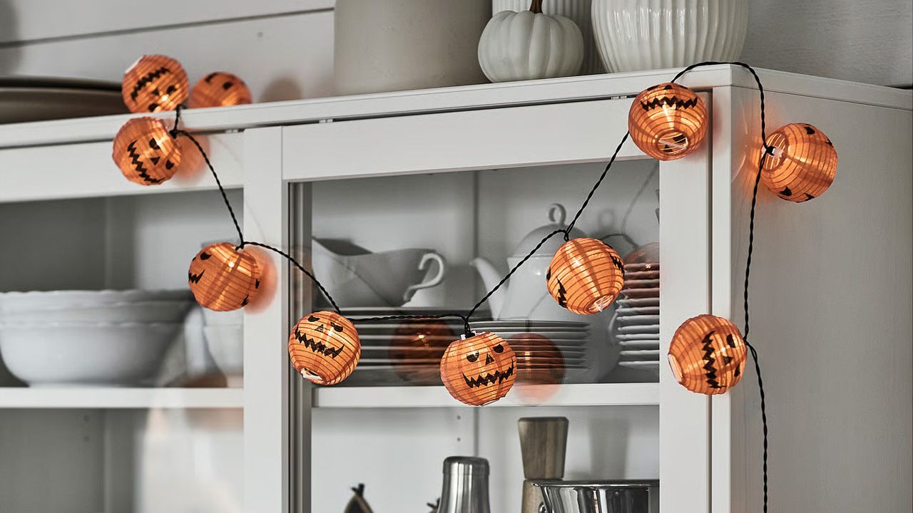 IKEA 2025 KUSTFYR Halloween Collection - LED Pumpkin String Light