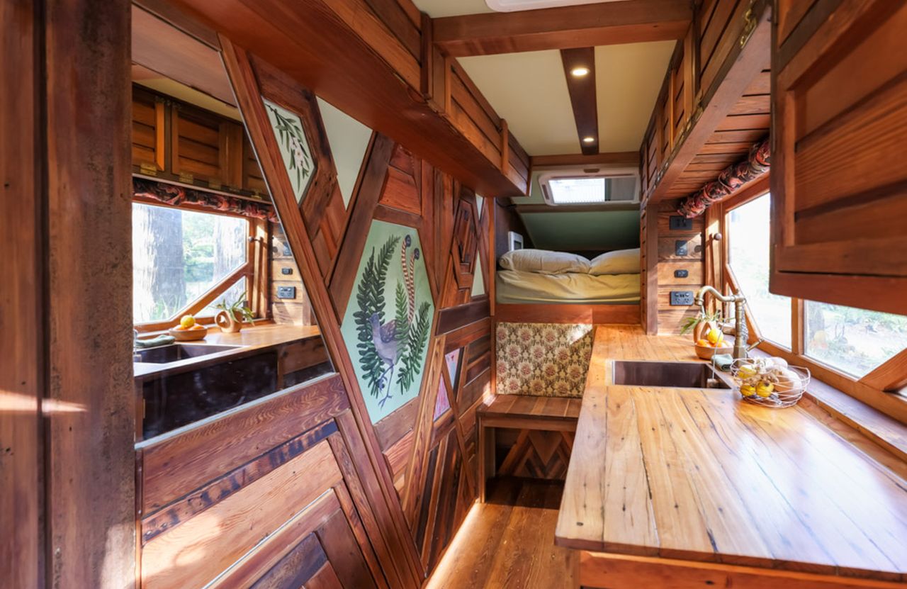 Interior of Jade and Steve's Tiny House