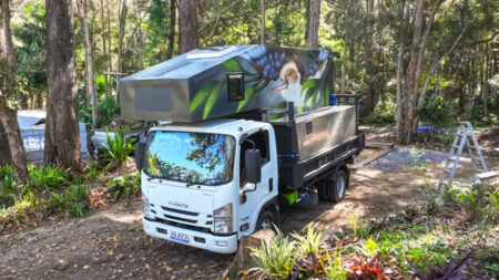 Jade and Steve's Tiny House is Designed to-Fit at the Back of Tip Truck