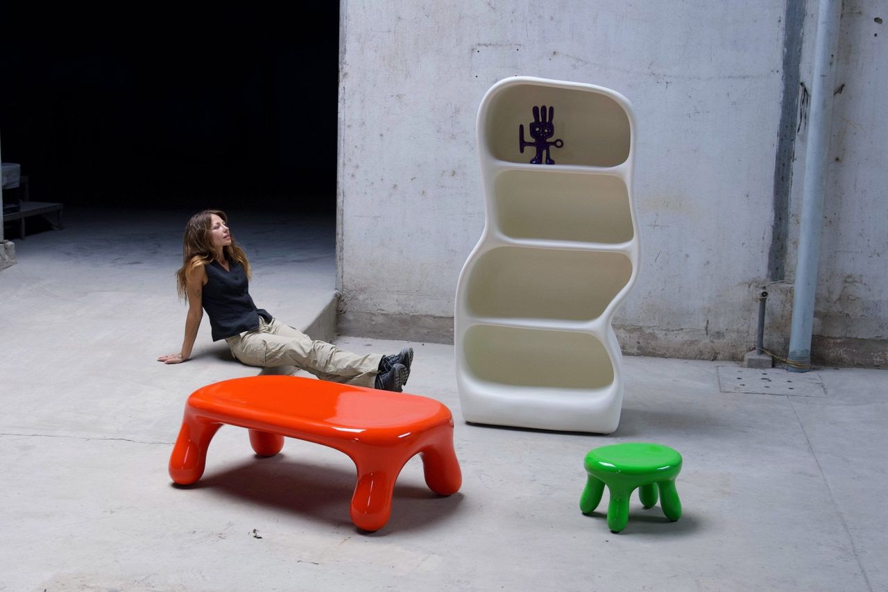 Jessica Anne Woodley’s Debut Furniture Collection Stands Out With Wavy Forms and Vibrant Colors