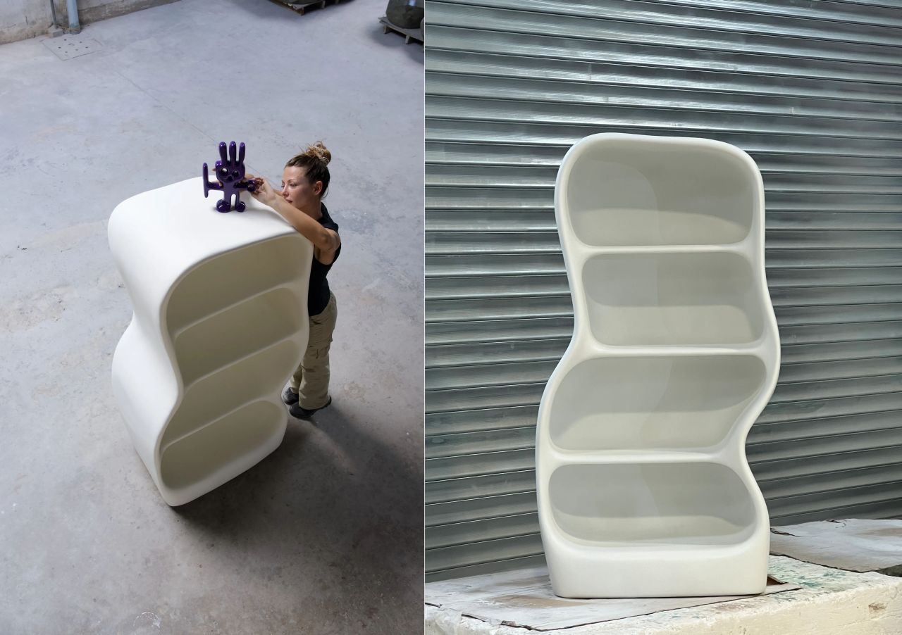 Jessica Anne Woodley’s Debut Furniture Collection Stands Out With Wavy Forms and Vibrant Colors