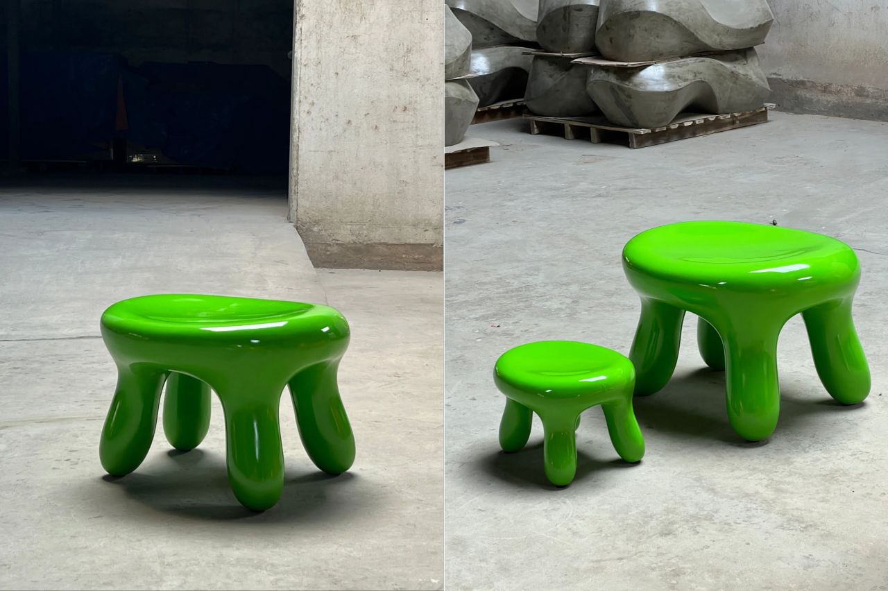 Jessica Anne Woodley’s Debut Furniture Collection Stands Out With Wavy Forms and Vibrant Colors