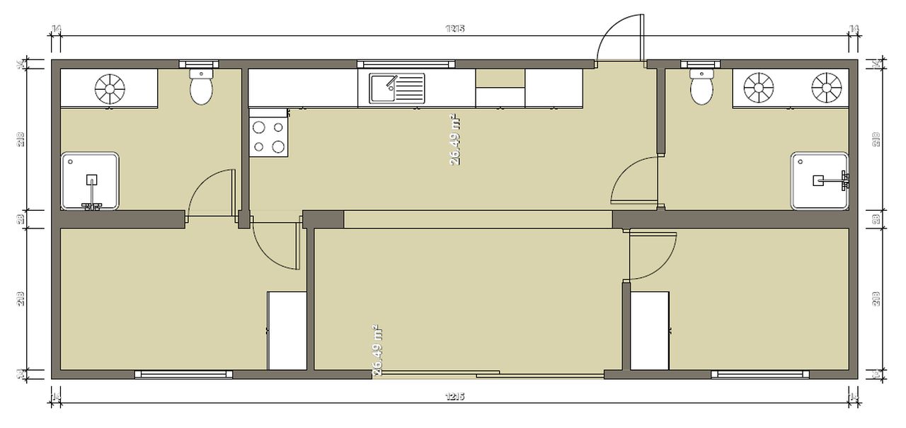 Layout of Hayman Container Home