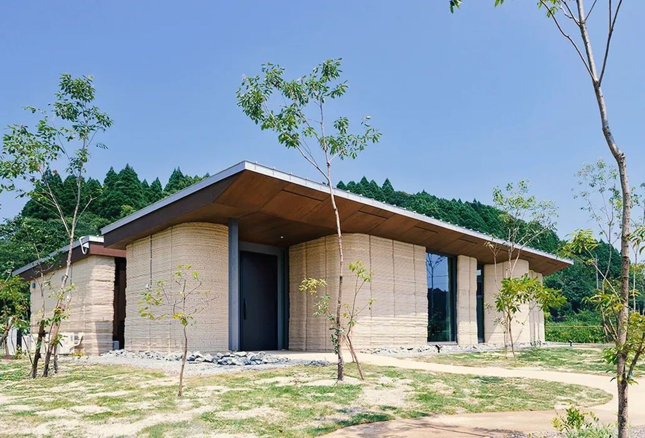 Lib Earth House Model B 3D Printed House From Soil Mixture in Japan