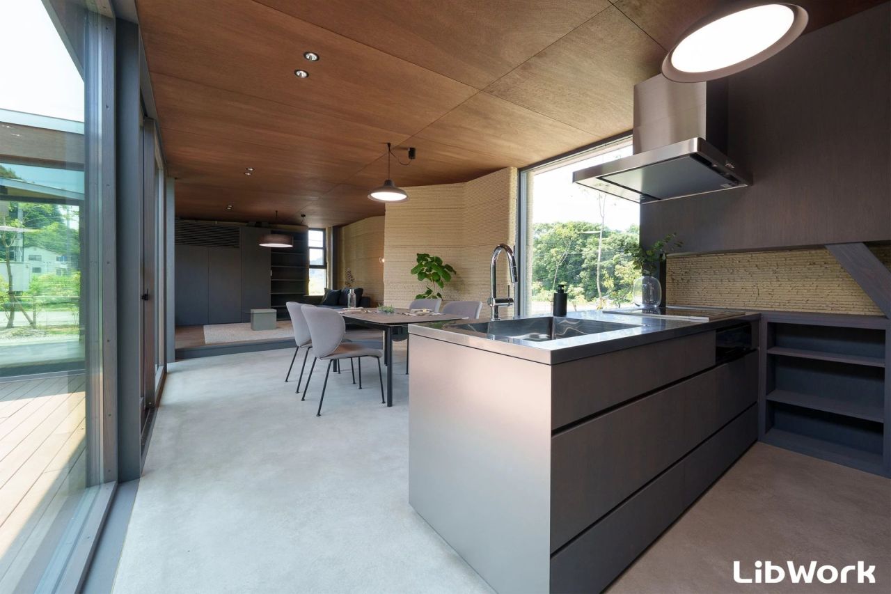 Lib Earth House Model B 3D Printed House From Soil Mixture in Japan