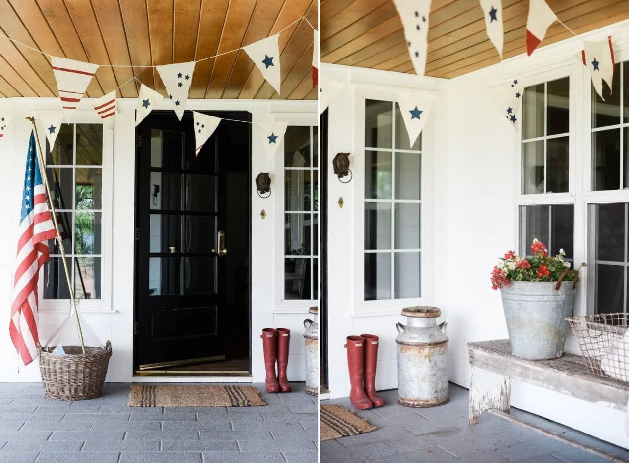 Make some DIY 4th of July bunting to hang on your porch in just 30 minutes