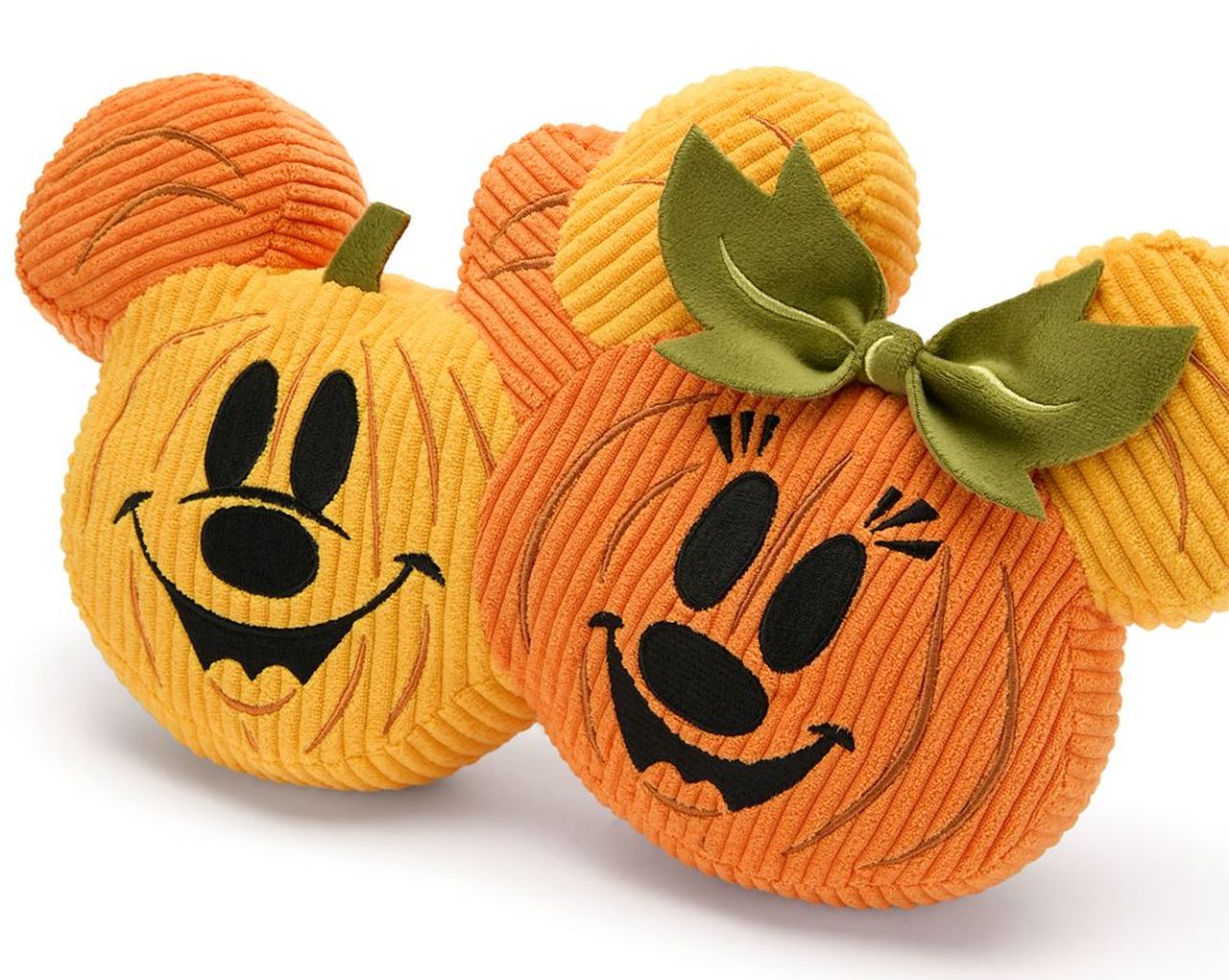 Mickey and Minnie Mouse Pumpkin Halloween Throw Pillow