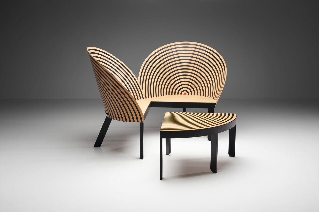Nanna Ditzel Bench for Two with Table for Fredericia Stolefabrik