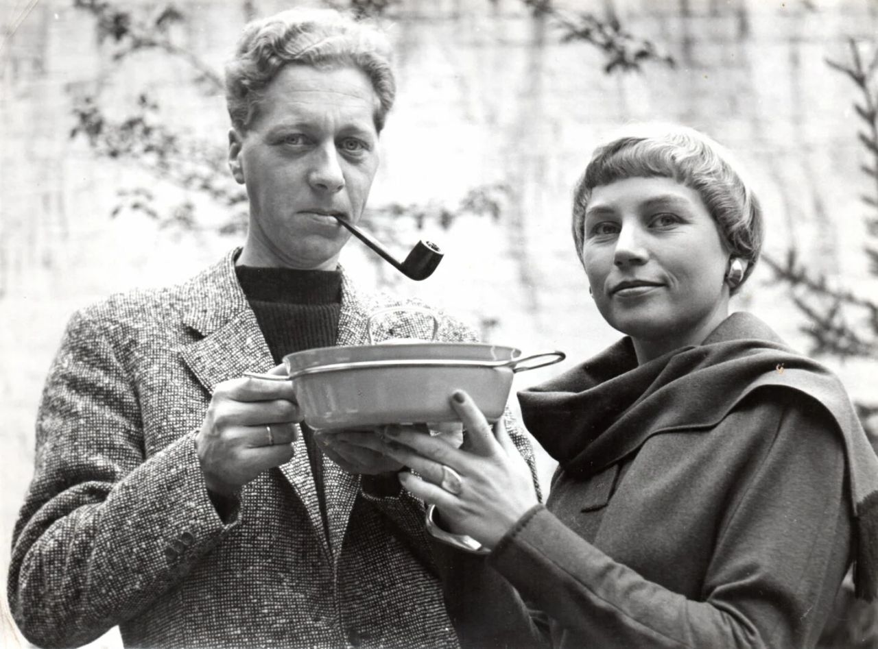 Nanna Ditzel with her husband Jørgen Ditzel