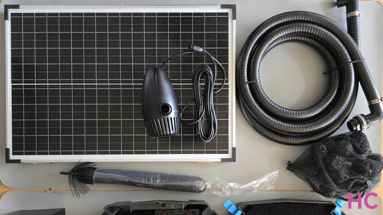 POPOSOAP pond kit review - solar panel