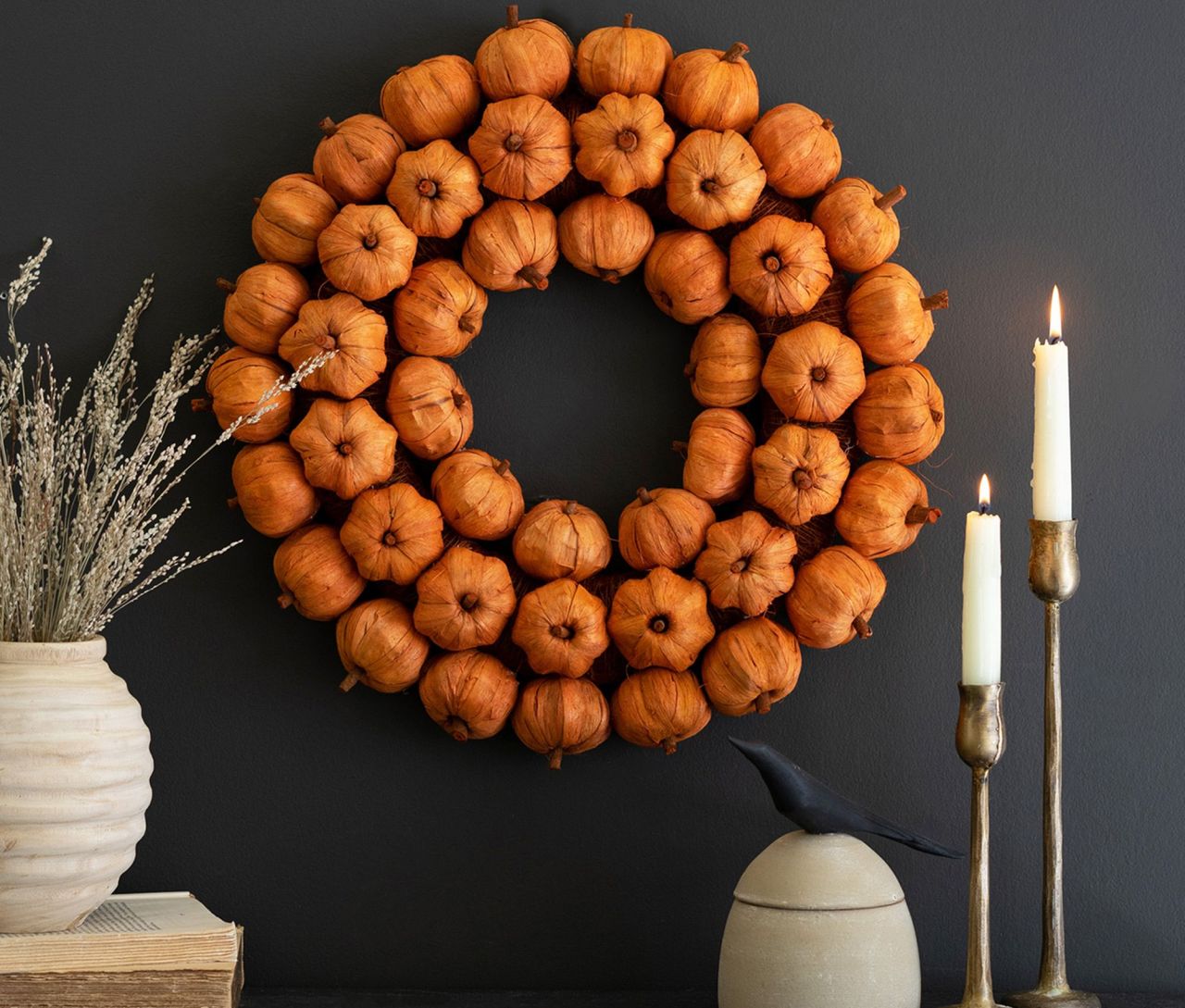 Pottery Barn Halloween Collection - Faux Pumpkin Wreath