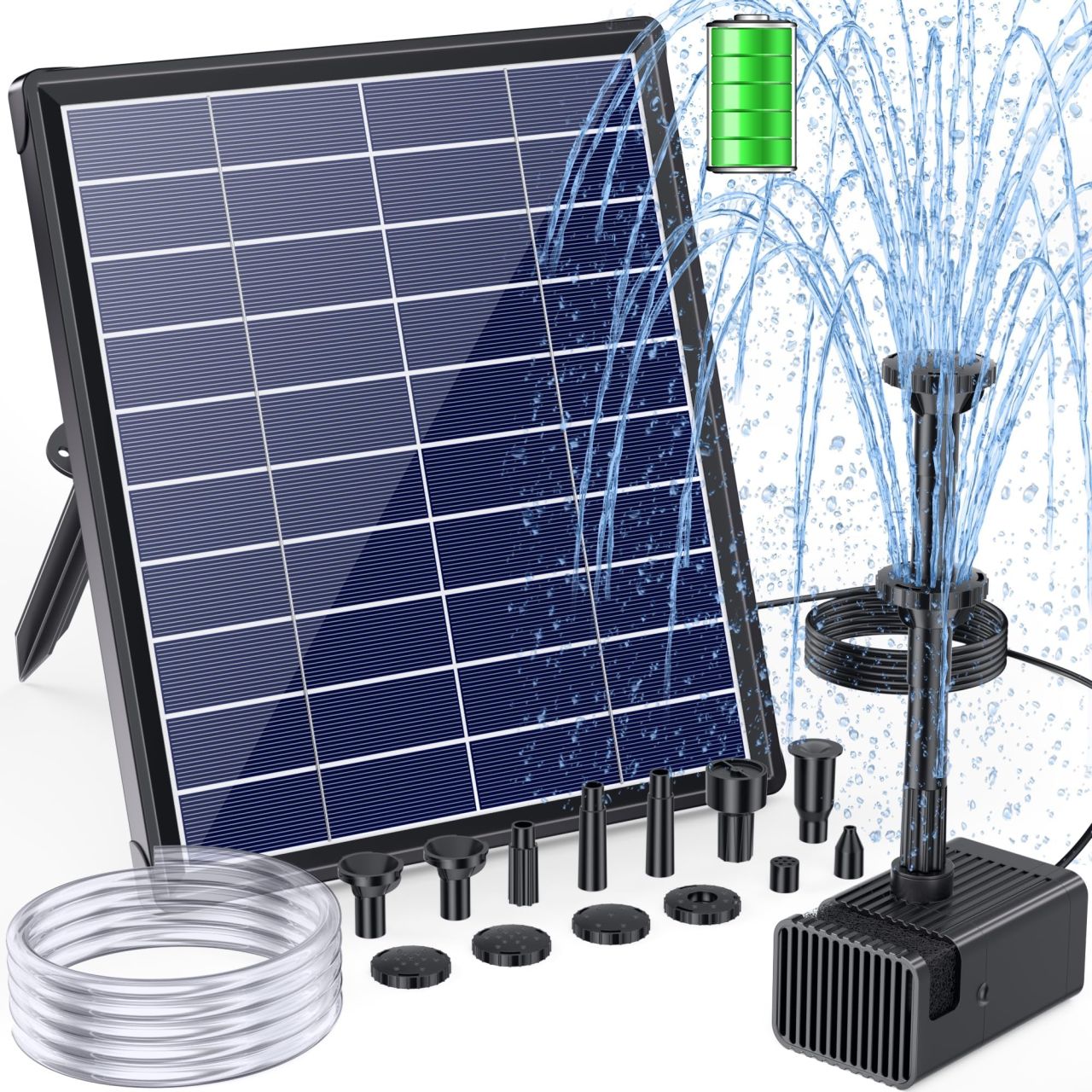 Prime Day Deals - POPOSOAP Solar Fountain Pump for Bird Bath