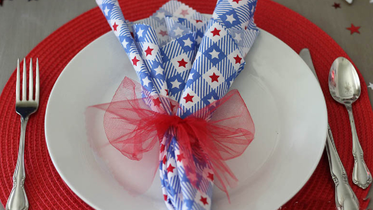 Make 4th of July Napkins