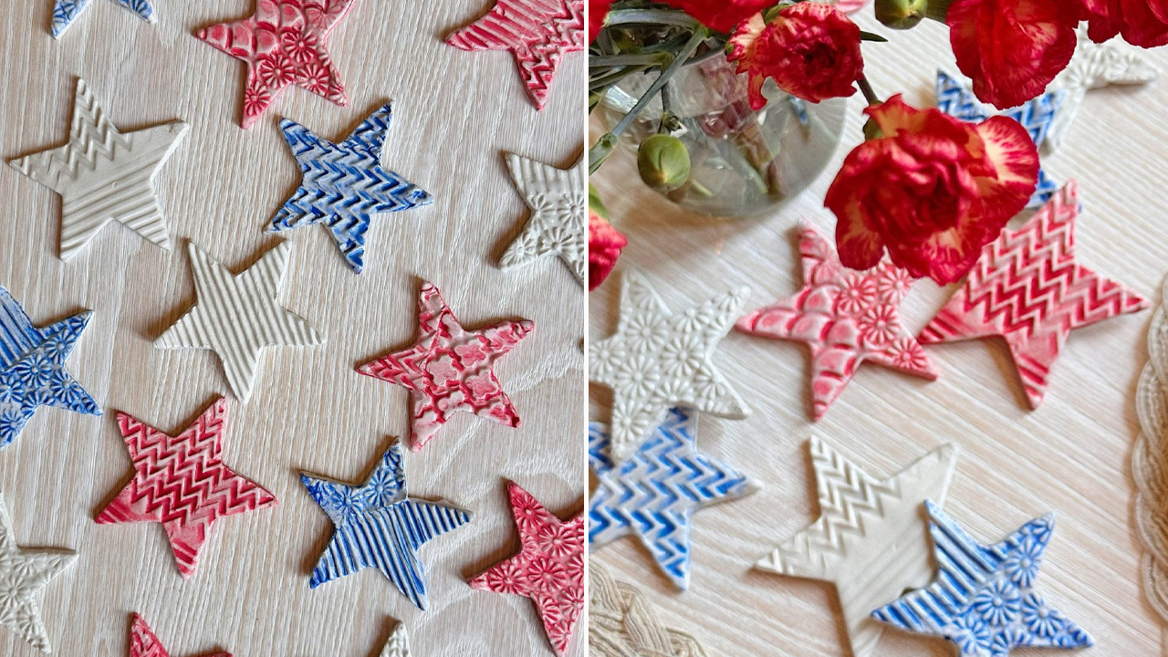 Air Dry Clay Stars for Your 4th of July Table