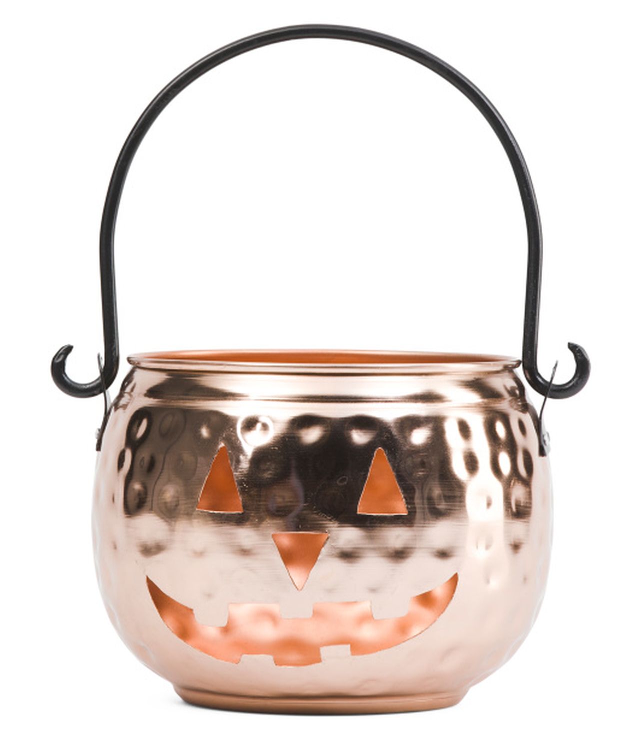 T.J.Maxx Halloween Collection 2025 - LED Skeleton Bust Hammered Jack O Lantern Bucket