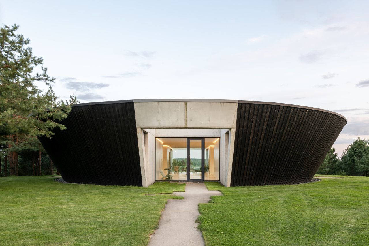 This Lakeside Villa in Lithuania is Built Around Four Recessed Courtyards