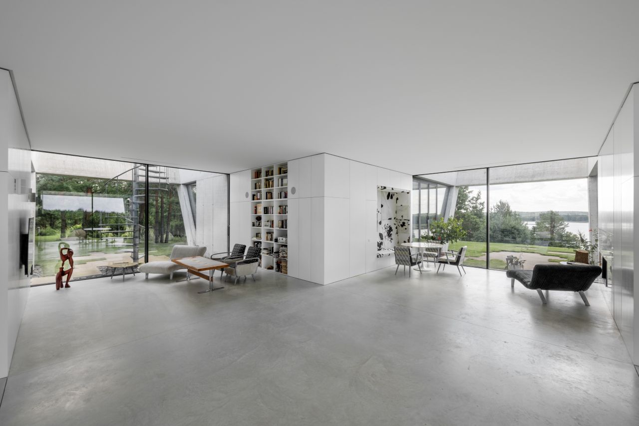 This Lakeside Villa in Lithuania is Built Around Four Recessed Courtyards