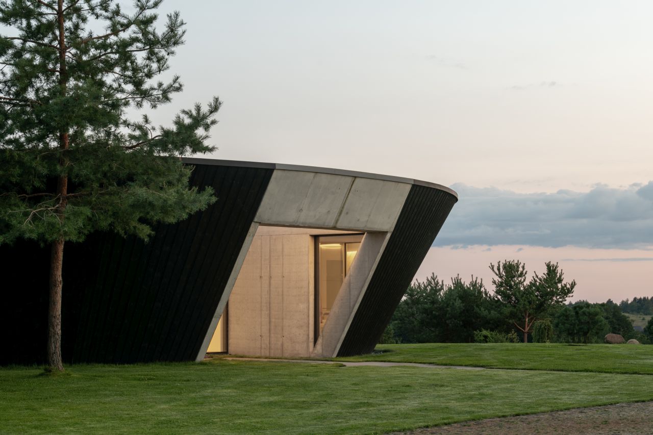 This Lakeside Villa in Lithuania is Built Around Four Recessed Courtyards
