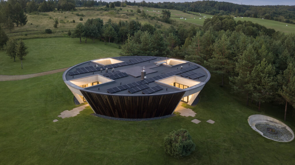 This Lakeside Villa in Lithuania is Built Around Four Recessed Courtyards
