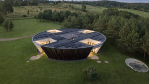 This Lakeside Villa in Lithuania is Built Around Four Recessed Courtyards