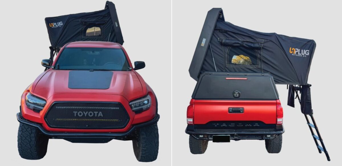 Trailster Camper With Integrated RTT Fits Mid- to Large-Size Truck Beds