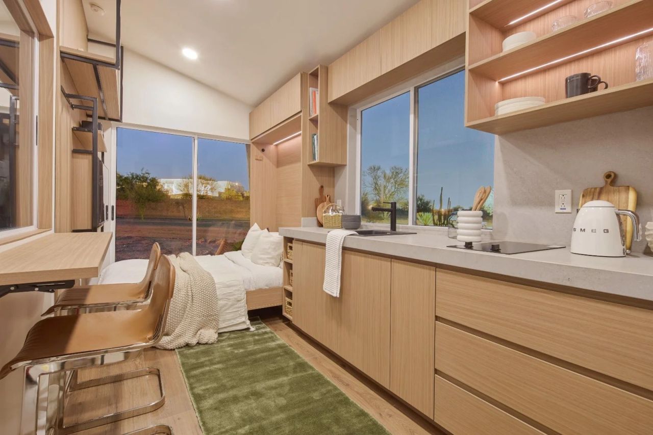 Vettel Tiny House by myHAUSING in Arizona With Chef’s Kitchen and Spa-Inspired Full Bathroom