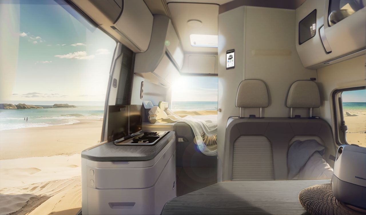 Volkswagen 2026 Grand California with wet bathroom and bamboo interior