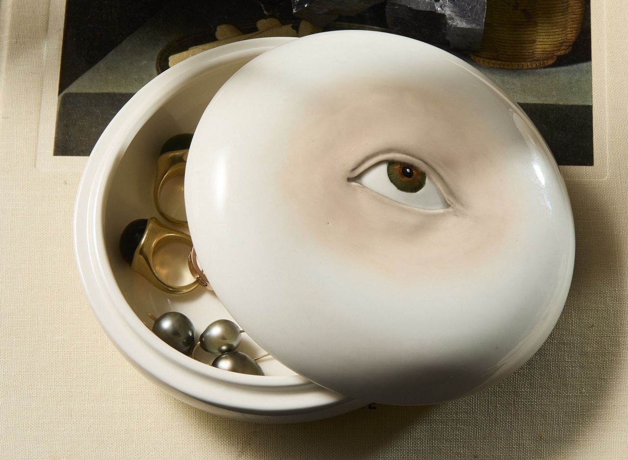 West Elm Halloween Collection 2025 - Ceramic Eye Decorative Box