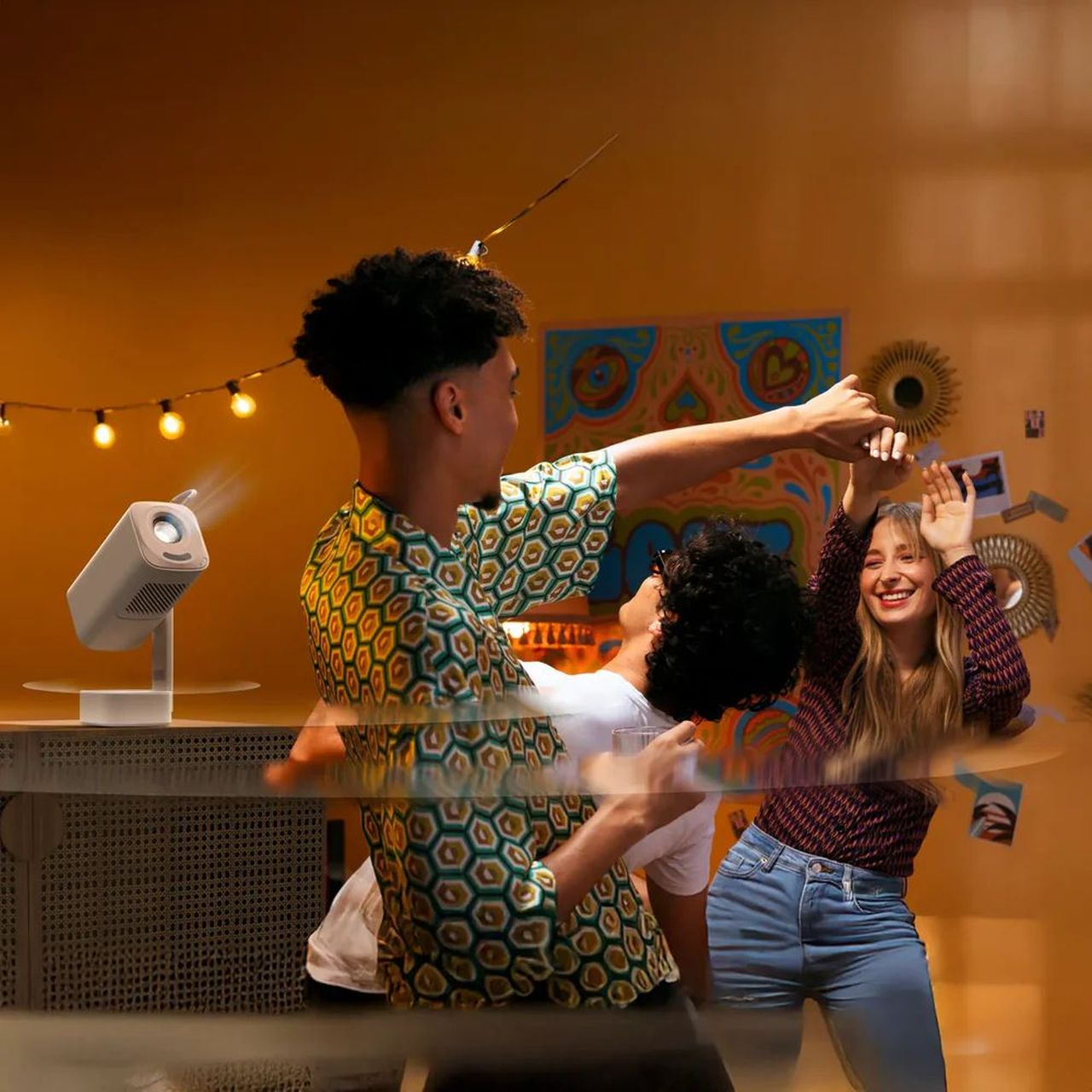 Yaber T1 Pro Portable Projector With Gimbal Stand