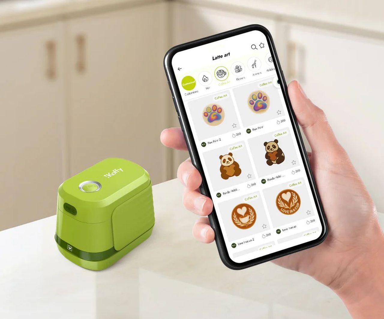 iKoffy EdiBot portable AI-powered full-color food printer