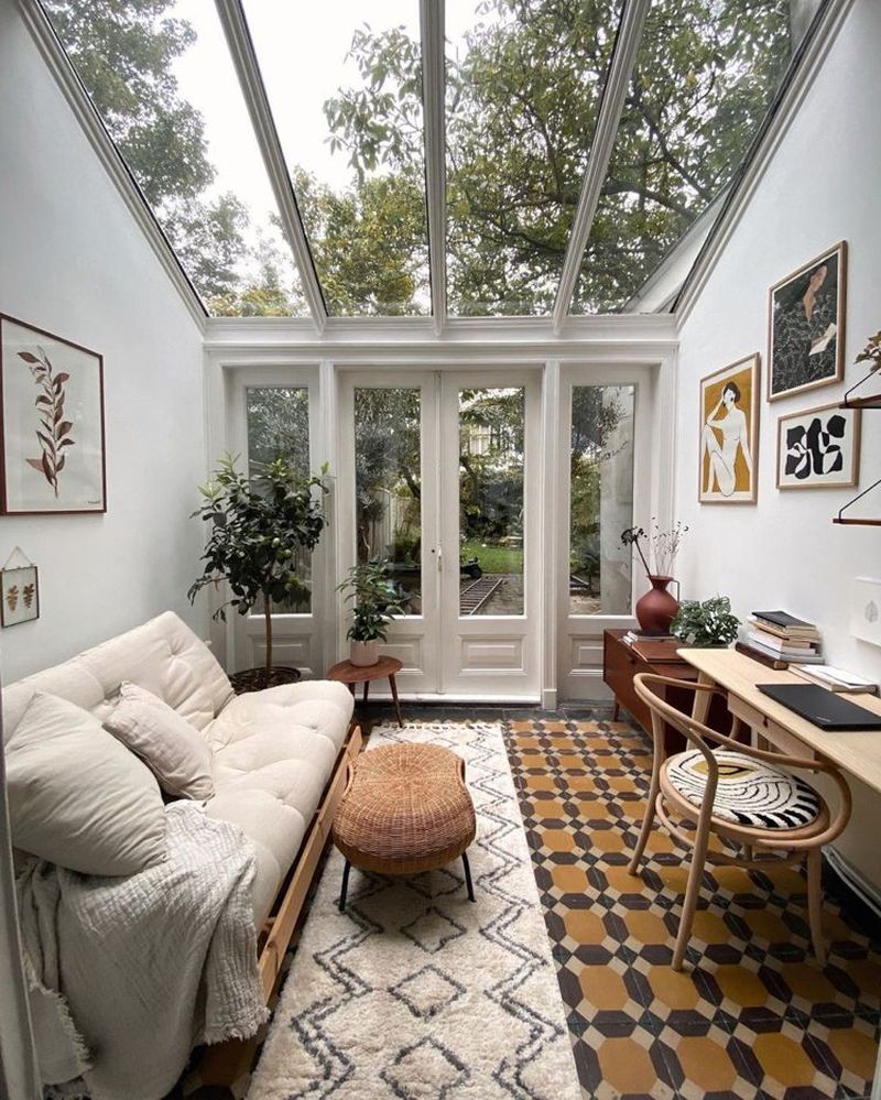 sunroom Home Office by Niki Brantmark of My Scandinavian Home