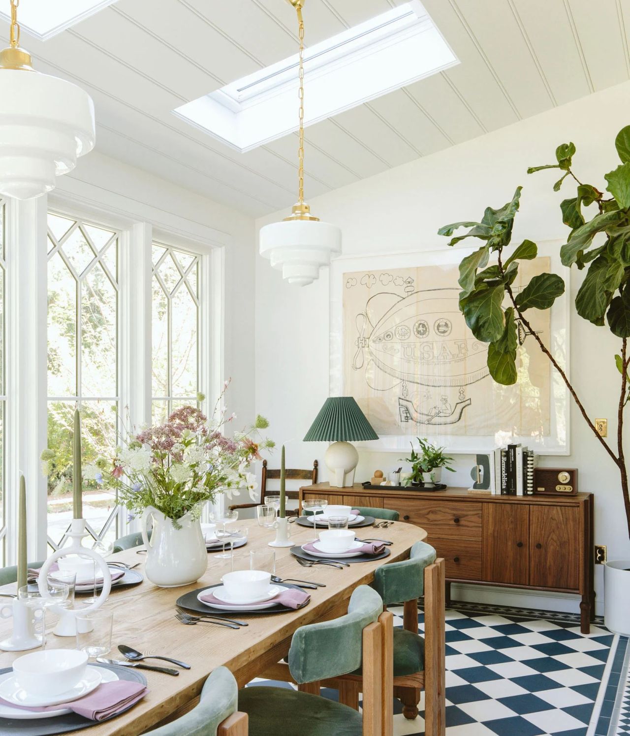 sunroom dining area transformation by Emily Henderson