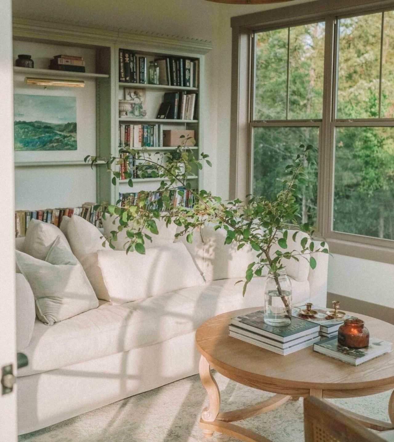 sunroom reading nook makeover by Carolyn Arentson of My Chic Obsession