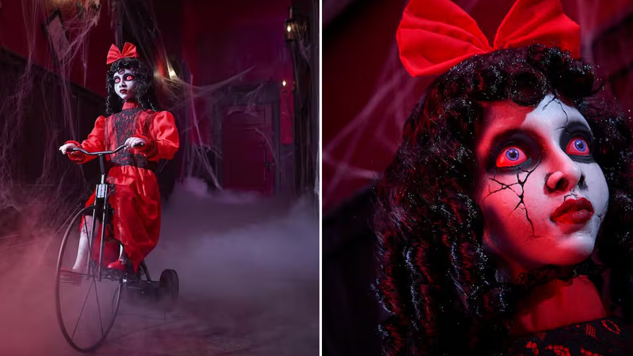 3-ft. Halloween Classics Animated LED Girl on Tricycle