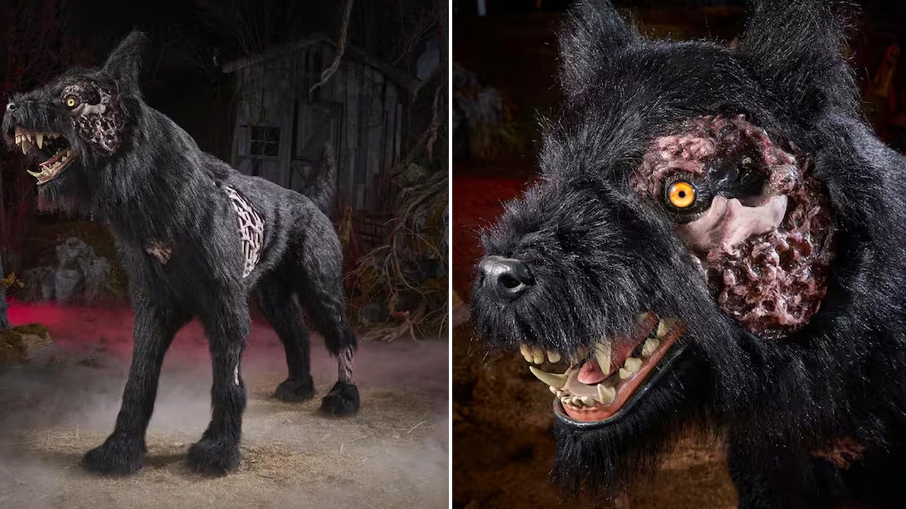 5.5-ft. Gruesome Grounds Animated LED Fear Valley Wolf
