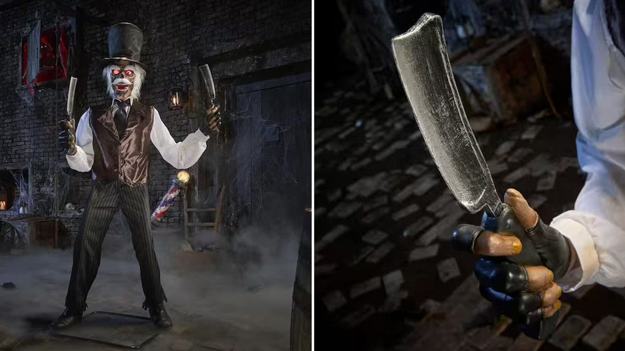 7-ft. Grave & Bones Animated LED Zombie Barber