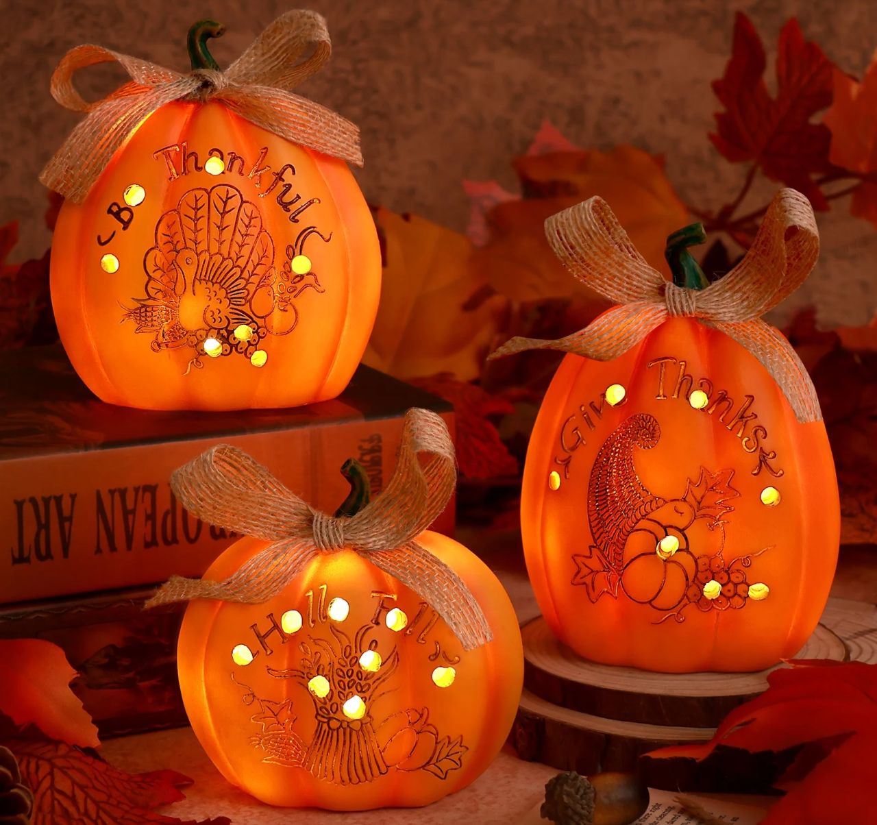 Ayieyill Fall Decor Pumpkin Set