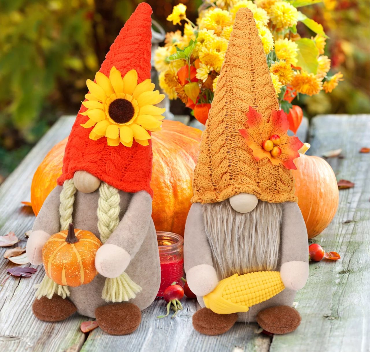 Ayieyill Gnomes for Fall Decorations