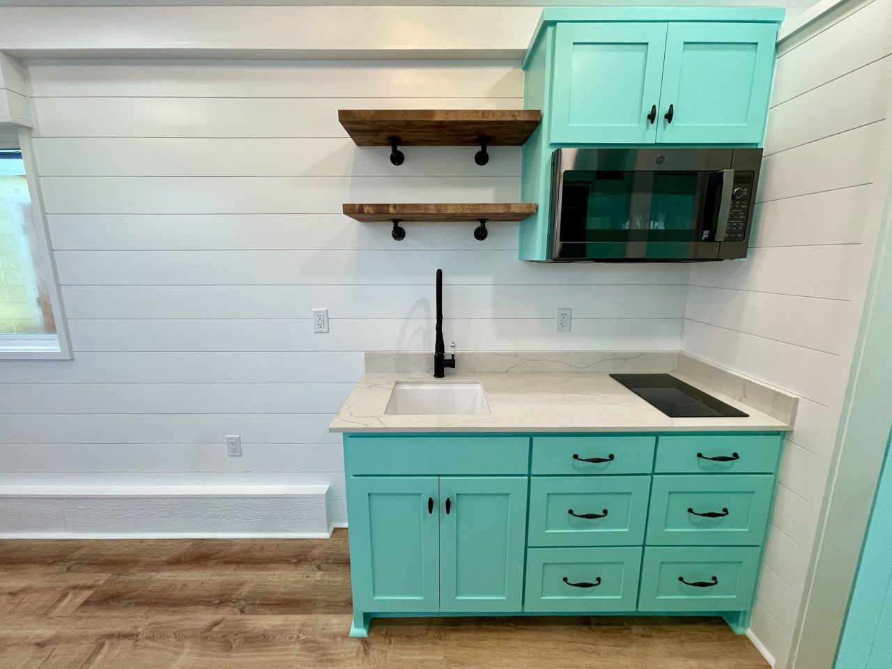 Beach Haus tiny house kitchen