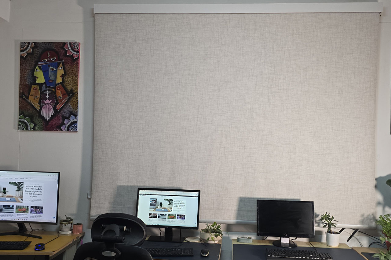 Bringnox solar powered Blackout Roller Shades Review by Homecrux-complete blackout