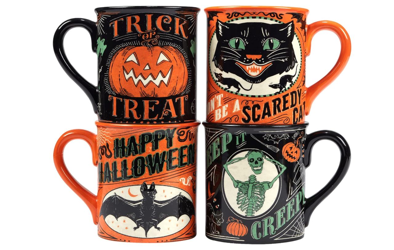 Certified International Scaredy Cat Mugs (Set of 4)