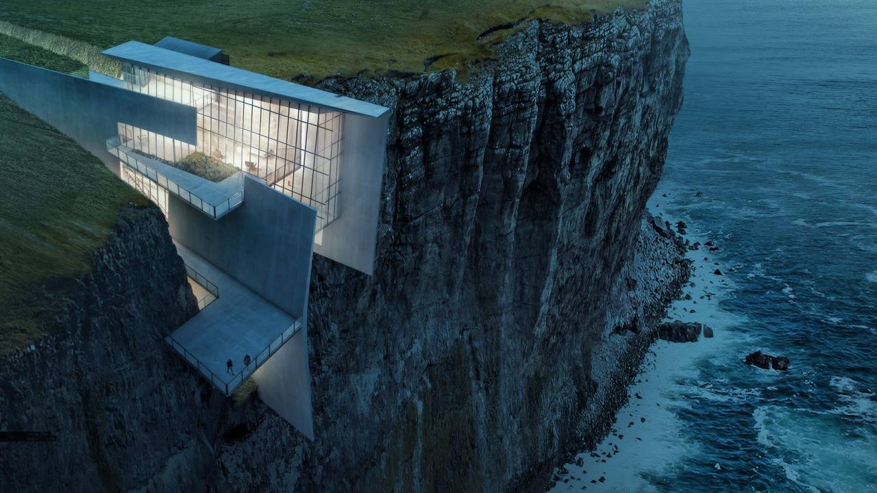 Futuristic Cliff Houses with Panoramic Sea Views