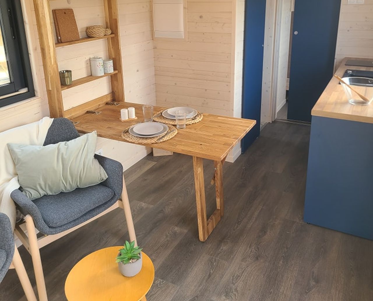 Combined Dining and Living Area of Kangourou Tiny House
