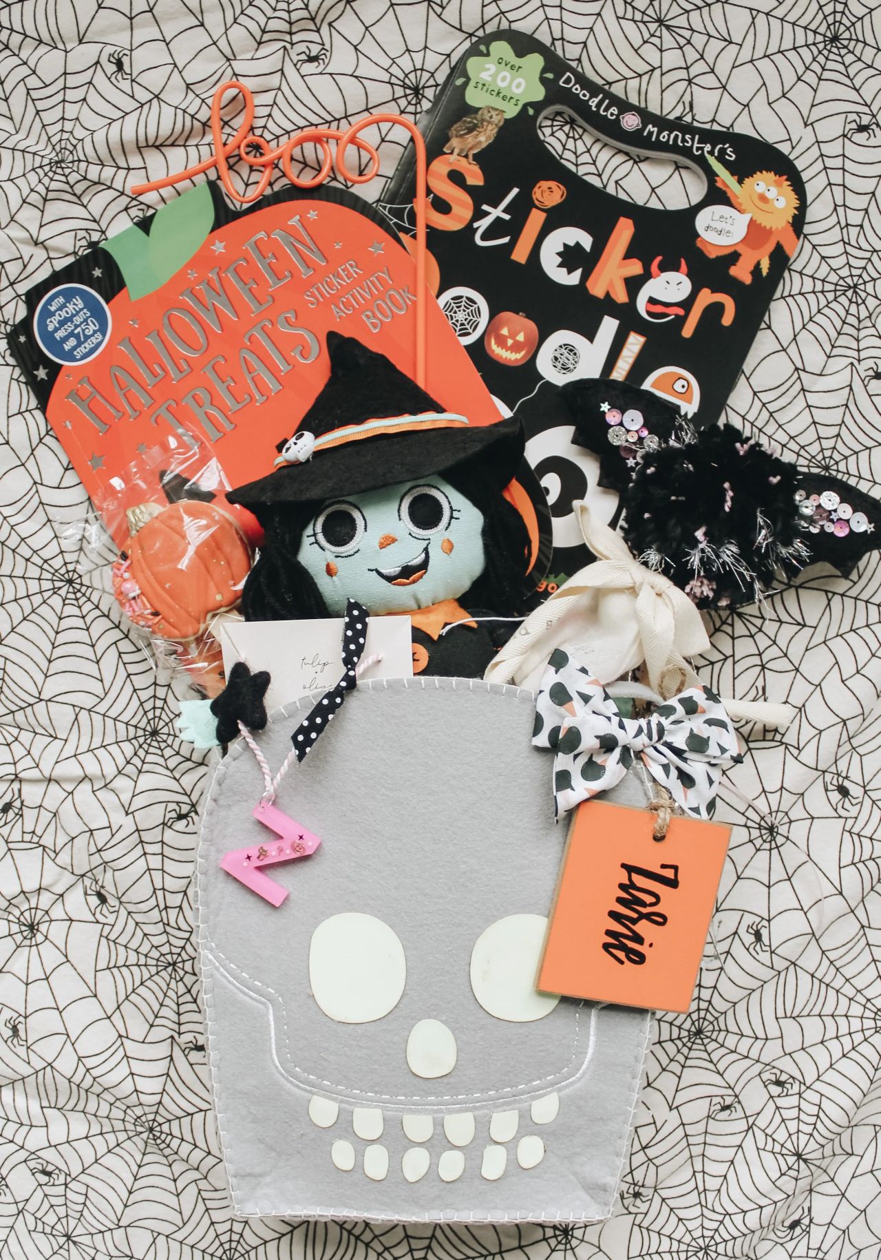 Cute Witch Spooky Basket