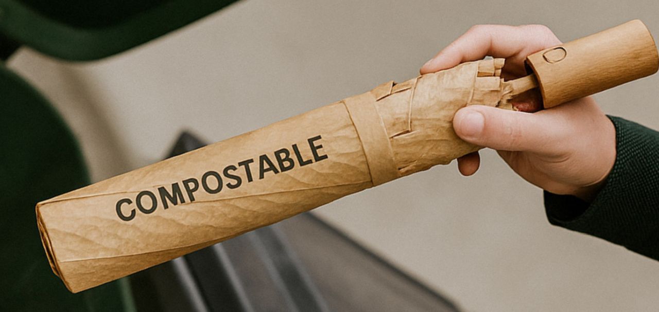 Biodegradable Umbrellas Made from Paper by Greenstart