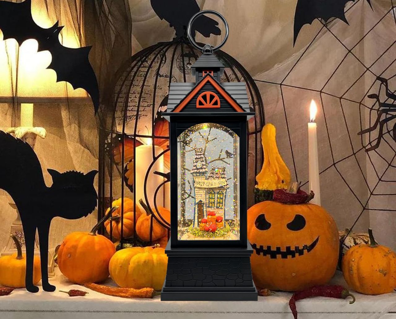 Halloween Snow Globe Lantern