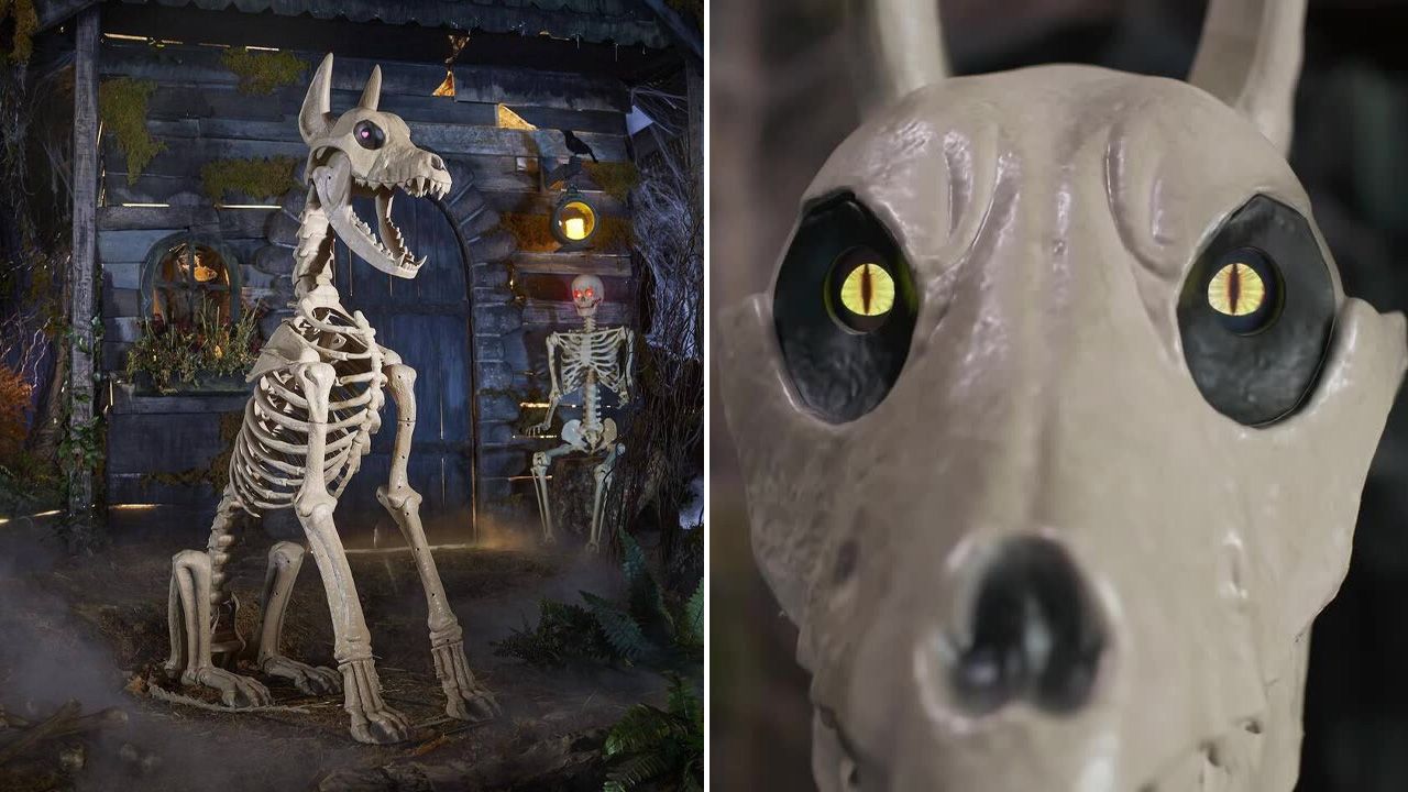 Home Depot Halloween Collection 2025 - 5-Foot Skelly’s Sitting Dog
