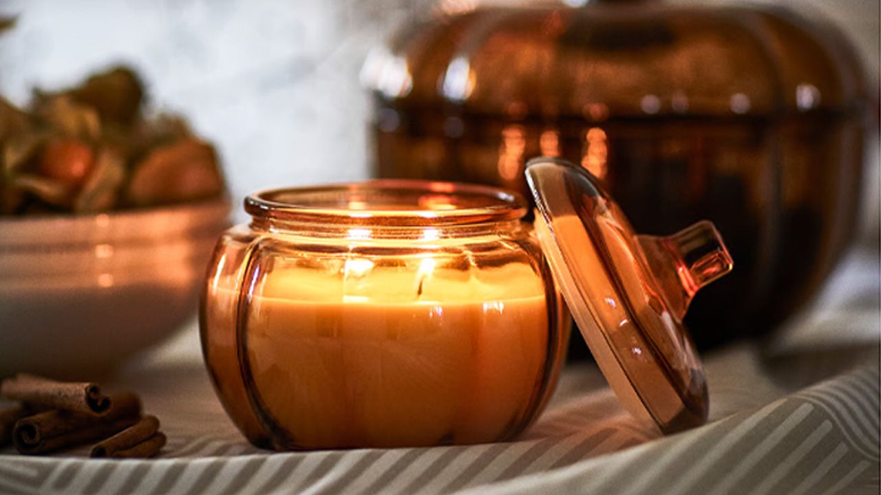 IKEA 2025 Fall Home Collection HÖSTAGILLE - Spiced Pumpkin Scented Candle
