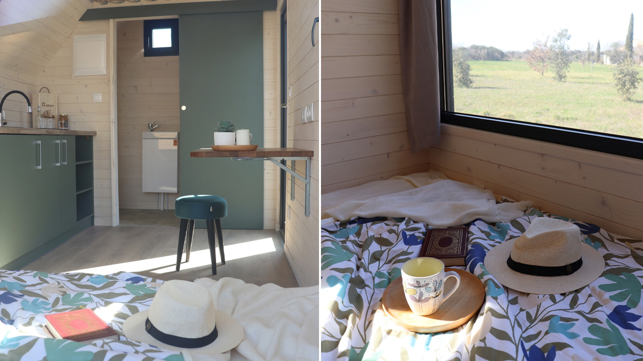Interior of The Nid Luxe Tiny House